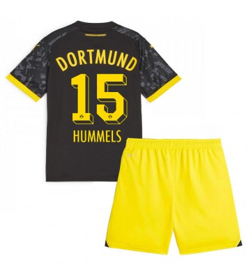 Borussia Dortmund Mats Hummels #15 Borta Kläder Barn 2023-24 Kortärmad (+ Korta byxor)